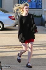 ELLE FANNING Out and About in Beverly Hills 10/29/2015