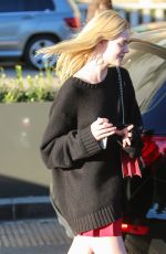 ELLE FANNING Out and About in Beverly Hills 10/29/2015