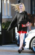 ELLE FANNING Out and About in Beverly Hills 10/29/2015