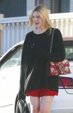 ELLE FANNING Out and About in Beverly Hills 10/29/2015