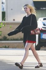 ELLE FANNING Out and About in Beverly Hills 10/29/2015