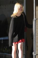 ELLE FANNING Out and About in Beverly Hills 10/29/2015