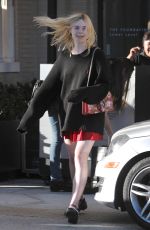 ELLE FANNING Out and About in Beverly Hills 10/29/2015