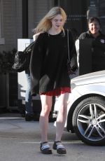 ELLE FANNING Out and About in Beverly Hills 10/29/2015