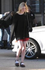 ELLE FANNING Out and About in Beverly Hills 10/29/2015