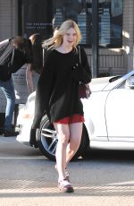 ELLE FANNING Out and About in Beverly Hills 10/29/2015