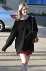 ELLE FANNING Out and About in Beverly Hills 10/29/2015