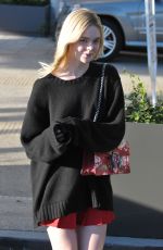 ELLE FANNING Out and About in Beverly Hills 10/29/2015