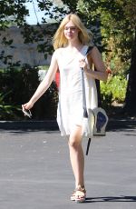 ELLE FANNING Out and About in Hollywood 10/08/2015