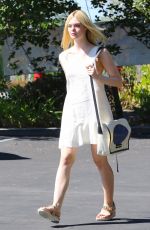 ELLE FANNING Out and About in Hollywood 10/08/2015