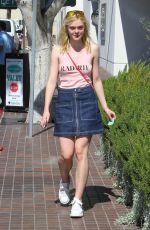 ELLE FANNING Out and About in Toluca Lake 10/10/2015
