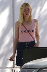 ELLE FANNING Out and About in Toluca Lake 10/10/2015