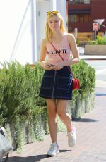 ELLE FANNING Out and About in Toluca Lake 10/10/2015