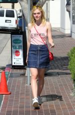 ELLE FANNING Out and About in Toluca Lake 10/10/2015