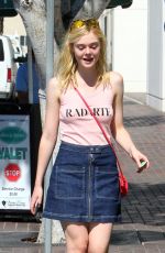 ELLE FANNING Out and About in Toluca Lake 10/10/2015