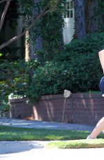 ELLE FANNING Out Jogging in Studio City 10/02/2015