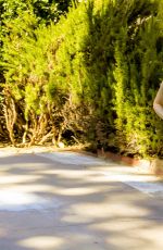 ELLE FANNING Out Jogging in Studio City 10/02/2015
