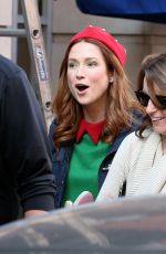 ELLIE KEMPER and TINA FEY on the Set of Unbreakable Kimmy Schmidt in New York 10/13/2015