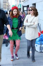 ELLIE KEMPER and TINA FEY on the Set of Unbreakable Kimmy Schmidt in New York 10/13/2015