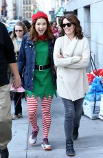 ELLIE KEMPER and TINA FEY on the Set of Unbreakable Kimmy Schmidt in New York 10/13/2015