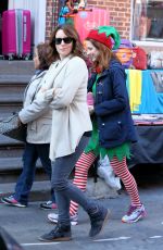 ELLIE KEMPER and TINA FEY on the Set of Unbreakable Kimmy Schmidt in New York 10/13/2015