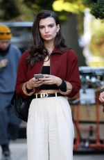 EMILY RATAJKOWSKI on the Set of Cruise in New York 10/20/2015