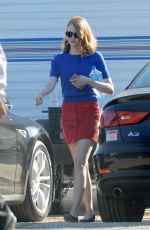 EMMA STONE at La La Land Set in Los Angeles 10/07/2015