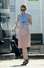 EMMA STONE at La La Land Set in Los Angeles 10/07/2015