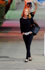 EMMA STONE at La La Land Set in Los Angeles 10/07/2015
