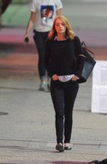EMMA STONE at La La Land Set in Los Angeles 10/07/2015
