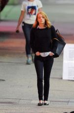 EMMA STONE at La La Land Set in Los Angeles 10/07/2015