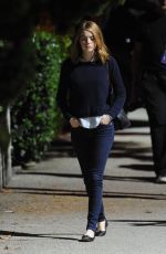 EMMA STONE at La La Land Set in Los Angeles 10/07/2015