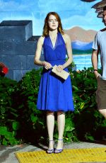 EMMA STONE on the Set of La La Land in Hollywood 10/23/2015