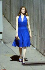 EMMA STONE on the Set of La La Land in Hollywood 10/23/2015