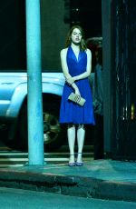 EMMA STONE on the Set of La La Land in Hollywood 10/23/2015