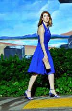 EMMA STONE on the Set of La La Land in Hollywood 10/23/2015