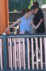 EMMA STONE on the Set of La La Land in Pasadena 10/07/2015