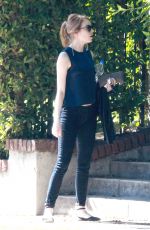 EMMA STONE Out and About in Los Angeles 10/11/2015