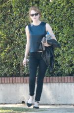 EMMA STONE Out and About in Los Angeles 10/11/2015