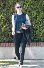 EMMA STONE Out and About in Los Angeles 10/11/2015