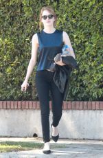 EMMA STONE Out and About in Los Angeles 10/11/2015
