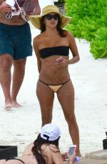 EVA LONGORIA in Bikini At a Beach in Cancun 10/11/2015