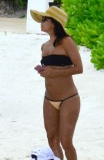EVA LONGORIA in Bikini At a Beach in Cancun 10/11/2015