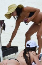 EVA LONGORIA in Bikini At a Beach in Cancun 10/11/2015