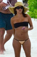 EVA LONGORIA in Bikini At a Beach in Cancun 10/11/2015