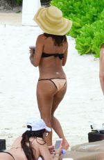 EVA LONGORIA in Bikini At a Beach in Cancun 10/11/2015