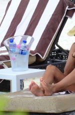 EVA LONGORIA in Bikini At a Beach in Cancun 10/11/2015