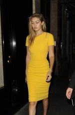 GIGI HADID Leaves Kinugawa Restaurant in Paris 10/02/2015