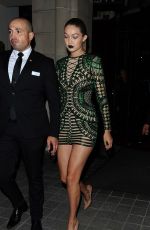 GIGI HADID Night Out in Paris 09/30/2015