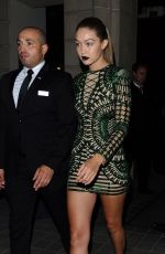 GIGI HADID Night Out in Paris 09/30/2015